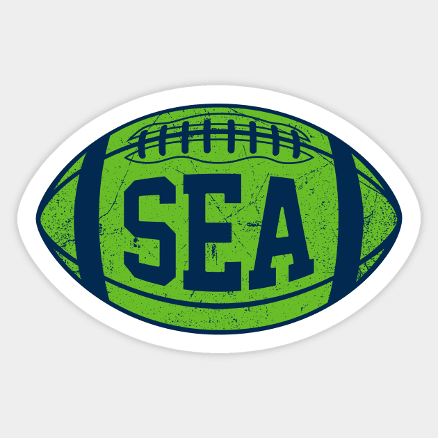 SEA Retro Football - Navy Sticker by KFig21